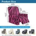 thumbnail image 6 of SCRAWLGOD Zebra Print Pink Black Recliner Chair Cover with Pockets, Stretch Reclining Sofa Covers, Washable Lazyboy Recliner Slipcovers, Soft Couch Protector for Pets, Dog, Cat, 6 of 7