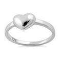 thumbnail image 3 of 925 Sterling Silver Oxidized Platinum Plated High Polish Heart Women Valentines Day Gifts Ring, 3 of 4
