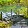 thumbnail image 4 of Outsunny 6' Metal Arch Backyard Garden Bridge, Safety Siderails, Arc Footbridge for Backyard Creek, Stream, Pond, Black, 4 of 9