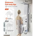 thumbnail image 5 of VEVOR Shower Panel Tower System with Rainfall Waterfall Shower Head, 53 in Brushed Stainless Steel Shower Column, 5-Function Faucet, Wall-Mount Rain Massage System with 2 Body Jet,Handheld,Tub Spout, 5 of 10