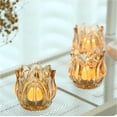 12Pcs Clear Votive Candle Holders,Clear Thick Glass Tea Light Candle ...