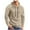 Khaki, variant on Men's Casual Jacquard Plaid Hooded Sweatshirt, Lightweight Pullover Shirt with Large Front Pockets, Long Sleeve Fall Spring Basic Layering Piece,Black,L
