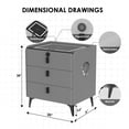 thumbnail image 4 of Nightstand with Charging Station,Smart Nightstand with Fingerprint Lock,Bedroom Side Table with Speakers and Smart Sensor LED Lights,Modern Solid Wood Bedside Table,Tempered Glass Panel, 4 of 18