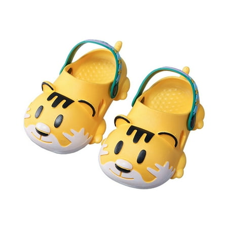 

Summer Tiger Baotou Cute Outer Wear Home Sandals And Slippers Yellow 30-31 Beach Sandals Non-Slip Shower Bathroom Slippers Soft Summer Slide Sandals