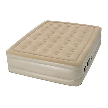 Serta Comfortable 15" Raised Inflatable Air Mattress with Electric Air Pump, Twin