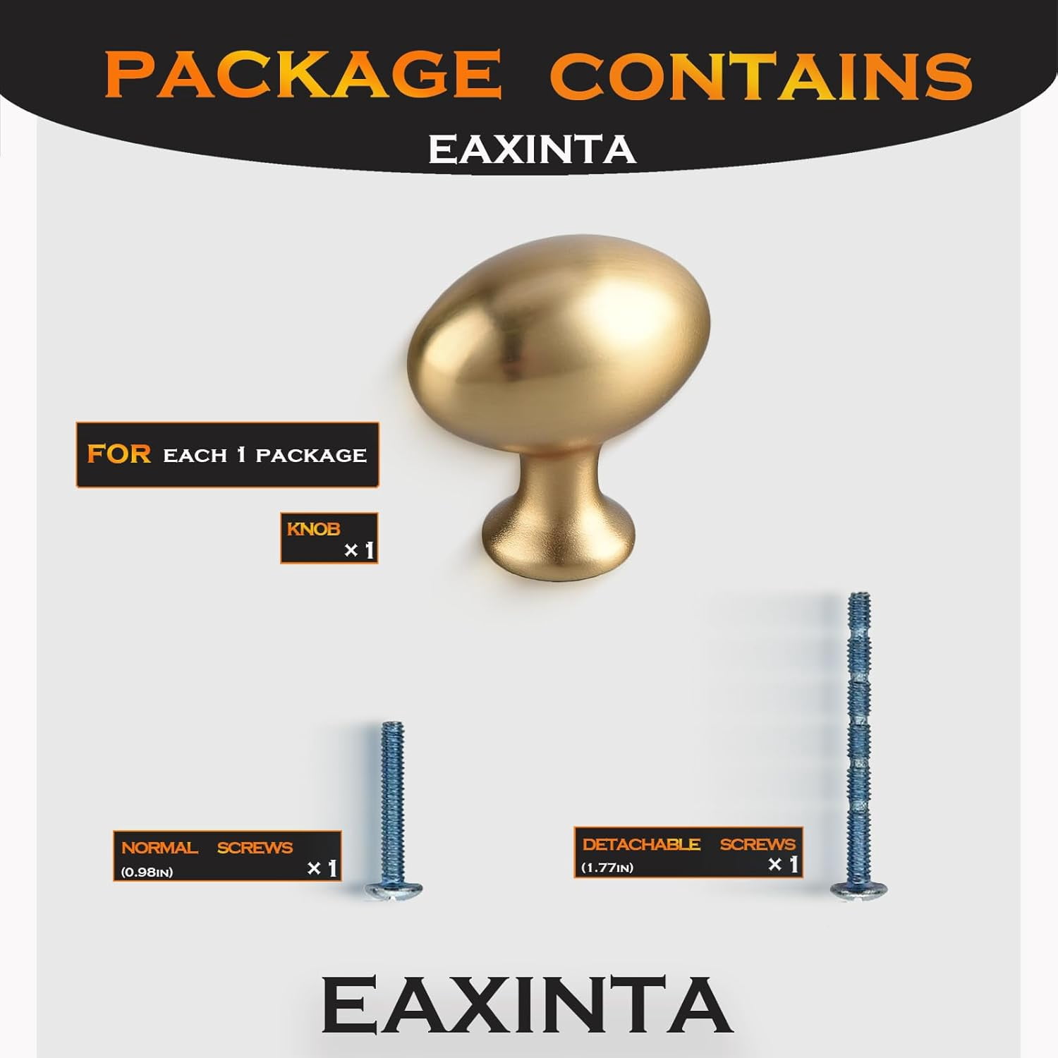 ABCISI 10 Pack Oval Cabinet Knobs, Furniture Cupboard Pulls, Modern Single Hole Hardware for Kitchen Cabinet, Dresser, Wardrobe Drawer, Champagne Bronze