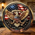 thumbnail image 4 of USA 250th Anniversary Commemorative Keepsake, 1776-2026 Patriotic Decorative Figurine Ornaments, Retro Historical Souvenir Gift for 4th of July, Home & Showcase Display，1.6In(3D-Relief), 4 of 7