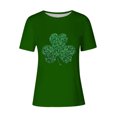 thumbnail image 4 of Mujeres Manga Corta de Verano Tops Impreso Sudadera Casual, Cuello Redondo Blusa Ligera para la Primavera Y el Verano, 4 of 4