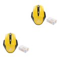 thumbnail image 3 of Sidaley Mini ratón inalámbrico E-1900 de 2,4 Ghz para ordenador, 1600 DPI, 6 botones, receptor óptico USB de 2,4G, ratón superfino para PC y amarillo 2piezas, 3 of 5