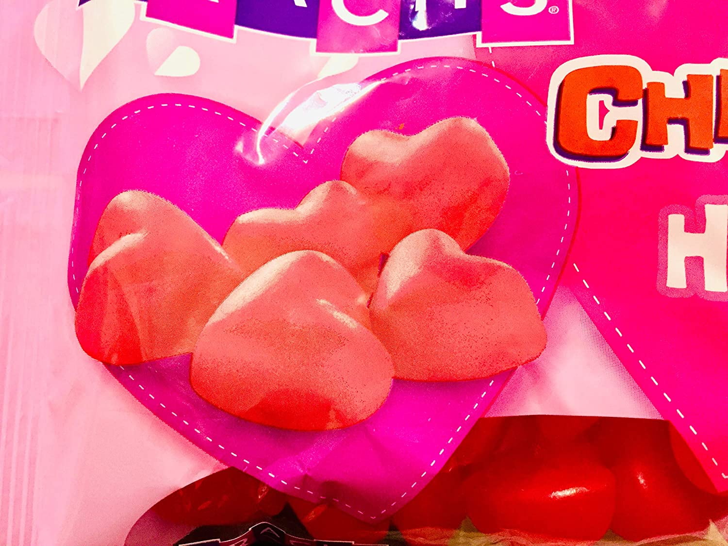 Brachs Jube Jel Cherry Hearts Valentines Day Jelly Candy Bulk Pack of 4 Bags - 12 oz Per Bag - 48 oz Total - Fruity, Chewy, Cherry Flavored Jube Jel Valentine Candy