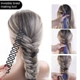 thumbnail image 3 of 2 Sets Tail Hair Tool Hair Loop DIY Styling Tool Set Tail Hair Flipper Pull through Ponytail Tool French Hair Braiding Tool French Centipede Braiders French Twist Plait, 3 of 5