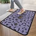 thumbnail image 4 of Happy Halloween Pumpkin Door Mat Decorations Spider Bat Welcome Mat Retro for Door Kitchen Bathroom Bedroom Crystal Velvet 30x17 Inches, 4 of 7