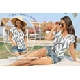 thumbnail image 4 of TEMOFON Blouses for Women Floral Print V Neck Ruffle Short Sleeve Shirts Casual Summer Tops for Womens Clothes Casual Loose T Shirts Fashion Tee, 4 of 4