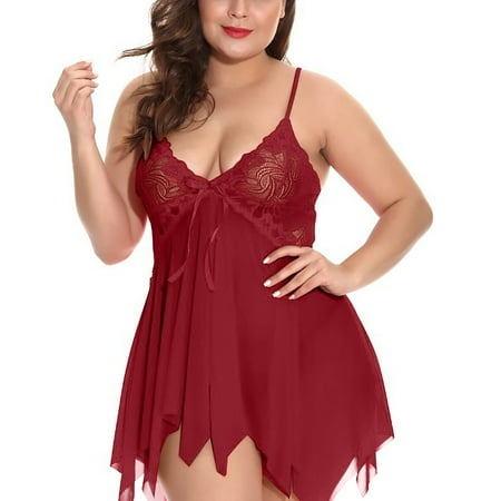 

Fidelma Dresses Ladies Plus Size Nightdress and Panties Two Piece Suit UnderwearFashion Dress