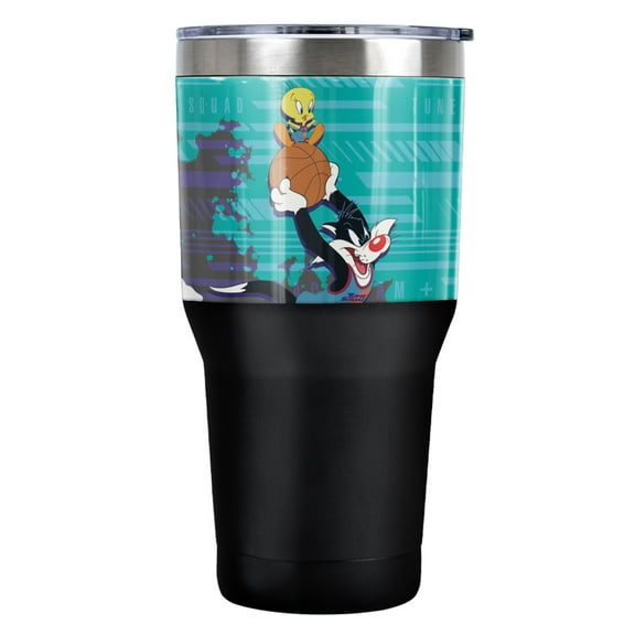 Space Jam 2 Sylvester And Tweety Stainless Steel Tumbler 30 oz Coffee Travel Cup, Vacuum Insulated & Double Wall with Leakproof Sliding Lid
