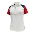 thumbnail image 1 of Monterey Club Women's Nile Rhinestone Contrast Golf Polo Shirt #2378, 1 of 2
