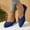Blue, variant on Tawop Women Shoes Womens Dress Shoes Work Shoes Flats Casual Hollow Pointy Toe Suede Dress Beige 5.5