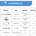 thumbnail image 5 of Sun Shade Sail Hardware Kit 6 Inch Heavy Duty 304 Stainless Set for Triangle & Rectangle Outdoor Patio Canopy Garden Installation, 42 Pcs, 5 of 5