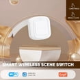 thumbnail image 4 of 2X Tuya WiFi BotóN Escena Interruptor InaláMbrico Luz Inteligente Interruptor de Pared Bajo Consumo de EnergíA Sin Cableado para un Toque para Ejecutar, 4 of 5