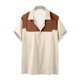 thumbnail image 2 of pstuiky camisetas para hombre, Camisa estilo blusa informal de manga corta con botones y cuello vuelto para hombre ropa de hombre xl, 2 of 5