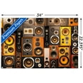 thumbnail image 3 of Retro Speaker Wall Wall Poster with Pushpins, 22.375" x 34", 3 of 6