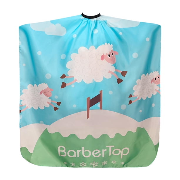 Capa de corte de pelo para niños, capa de corte de pelo de salón, capa de corte de pelo de dibujos animados, accesorios de barbero, corte de pelo Oveja
