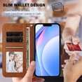 thumbnail image 6 of For iPhone 14 Pro Litter Panda Embossing Leather Phone Case with RFID Blocking Card Slot Wallet Magnetic Clasp Lanyard Flip Stand Case,Brown,For iPhone 14 Pro, 6 of 9