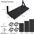 thumbnail image 3 of Floating Shelves  Set of 4  Black Wall Mounted Display Ledge  Storage Rack for Living Room  Bathroom  Kitchen and Bedroo, 3 of 6