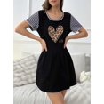 thumbnail image 4 of Ekouaer Nightgowns for Women with Pocket Soft Sleepshirt Crewneck Printed Short Sleeves Night Dress, 4 of 5