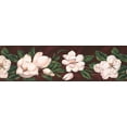 thumbnail image 2 of Fleurs Blanches Grenat Rouge Floral Bord Rétro Design, Rouleau 15' x 7.25'', 2 of 3