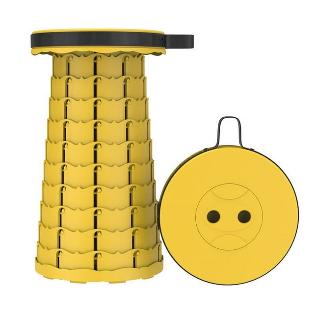 Tabourets Pliants Rétractables, Tabouret de Camping Portable, Tabouret Pliable Léger Mais Plus Robuste pour la Pêche, les Randonnées, le BBQ, les Fêtes, les Activités de Plein Air, Charge Max 600 Lb