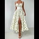 thumbnail image 4 of Vestidos de Verano para Mujer 2025, Vestido con Corsé Floral y Cuello de Lechera. Beige S, 4 of 10