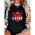 thumbnail image 1 of Valentine's Day Love-Themed T-Shirt for Couples - Casual Short Sleeve, Round Neck, Women's Fashion, Valentine's Day Outfit Tee For Adult, Men, Women, Teen, Teenager, Adolescent, Youth, 1 of 6