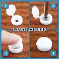 thumbnail image 4 of Trianu 200Pcs White Hinged Screw Cover Caps Plastic Screw Caps Fold Screw Snap Covers Washer Flip Tops, 4 of 8