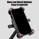thumbnail image 5 of Soporte para teléfono de bicicleta | Universal para 3.5-6.8 pulgadas para bicicleta, moto eléctrica, motocicleta | PVC amortiguador de impactos | Estilo espejo retrovisor giratorio 360° | Abrazadera, 5 of 6