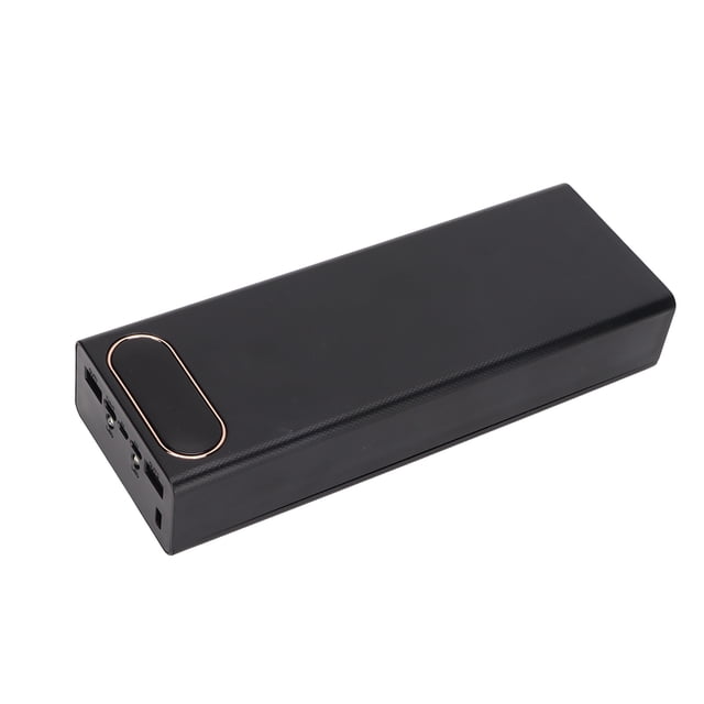 DIY Power Bank, Dual USB Output Accurate 3 Input Ports Wide Application 10W Battery Holder with LCD Display for Mobile Phone Black,White