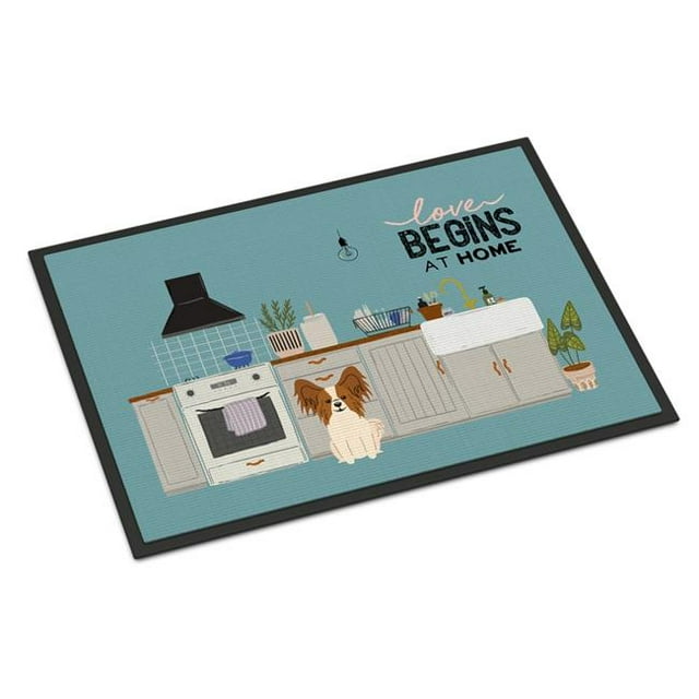 Carolines Treasures CK7782MAT Tapis de Cuisine Rouge Blanc de 18 x 27 Po