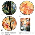 thumbnail image 3 of Designart "Palm Trees Midcentury composition III" Floral Floater Framed Canvas Art Print, 3 of 7