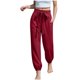 thumbnail image 2 of TaTaai Women's Summer Linen Loose Ankle Cuffed Pants Elastic Drawstring Waist Solid Trousers with Side Pockets Comfy Casual Vacation Bottoms Gift, 2 of 4