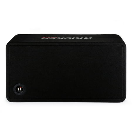 KICKER - CompR Dual 12" Dual-Voice-Coil 2-Ohm Subwoofers with Enclosure - Black