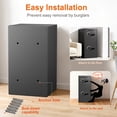thumbnail image 5 of 6.0 Cu Ft Fireproof Waterproof Anti-Theft Safe Box with LED Light, Deposit Slot & Dual Alarm System, Home Office Safe for Valuables Cash Documents, 5 of 8