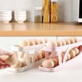 thumbnail image 3 of Double Layer Sliding Egg Storage Carton Stable Saving Space Egg Storage Rack for Refrigerator Home, 3 of 5