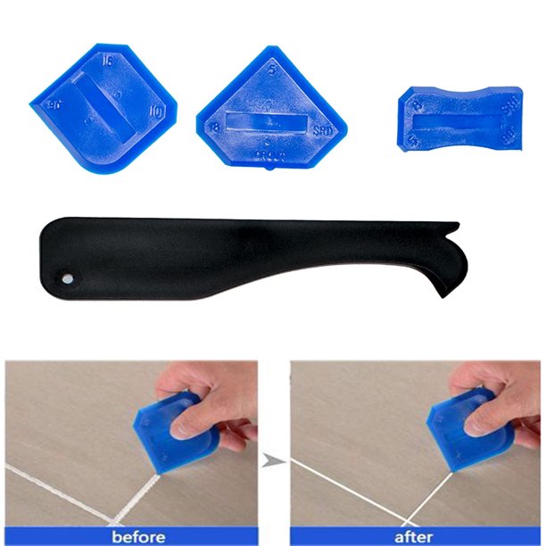 A 4piece caulking tool kit in multiple corner sizes that can be applied to any edge, corner and