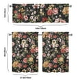 thumbnail image 6 of Farmhouse Floral Curtains 36 Inch Short - 3 Panel Set with Vintage Botanical Print, Bohemian Wildflowers & Sunshine, Rod Pocket Window Drapes for Rustic Decor, 6 of 6