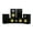 Black Ash, variant on Fluance Signature HiFi Compact Surround Sound Home Theater 5.0 Channel Speaker System including 2-Way Bookshelf, Center Channel and Rear Surround Speakers - Black Ash (HF50BC)