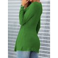 thumbnail image 3 of Sherrylily Women V-Neck Front Knotted Blouse Shirt Long Sleeve Elegant Casual T-Shirt Pullover Tops, 3 of 4