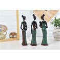 thumbnail image 5 of Paquete de 3 figuras de estatuas africanas, 7.5 pulgadas, escultura de mujer africana, niña, poliresina, figura de dama tribal exótica, estatua, colección de decoración, estatua, casa, arte coleccionable, regalo vintage oso de fresa Electrónica, 5 of 5