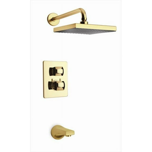La Toscana 89OK691 Lady Thermostatic Tub and Shower in Satin Gold