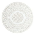 thumbnail image 2 of Unique Loom Hermitage Collection Area Rug - Malachite (6' Round Snow White/Beige), 2 of 6