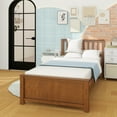 thumbnail image 2 of Twin Size Wood Platform Bed with Headboard,Footboard and Wood Slat Support, Walnut, 2 of 9